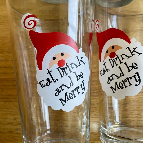 EUC Holiday Pint Glass Set of 6 - Picture 2 of 5